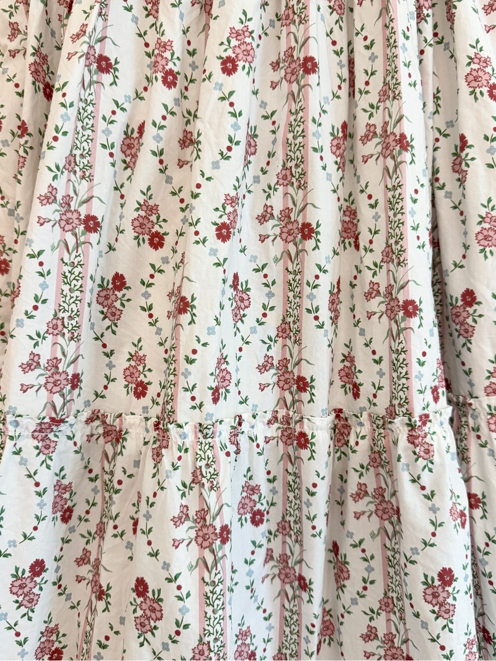 Hill House Home Ellie Nap Dress Pink Vine Stripe Cotton XS - Picture 3 of 4